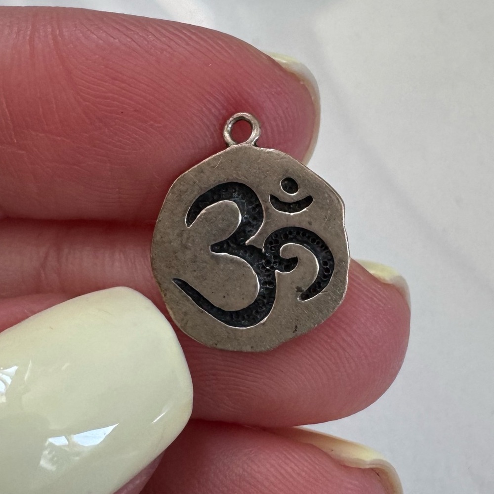 Silver Om Sterling Silver 925 Pendant